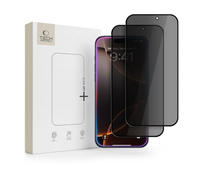Szkło i folia ochronna Tech-Protect Szkło Prywatyzujące Glass Spy+ 2-Pack Do Iphone 18 Pro Max